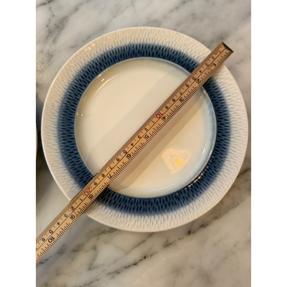 Pfaltzgraff Everyday Eclipse Blue Salad Plates Set of 2 Textured Stoneware 8.25" - Picture 5 of 5